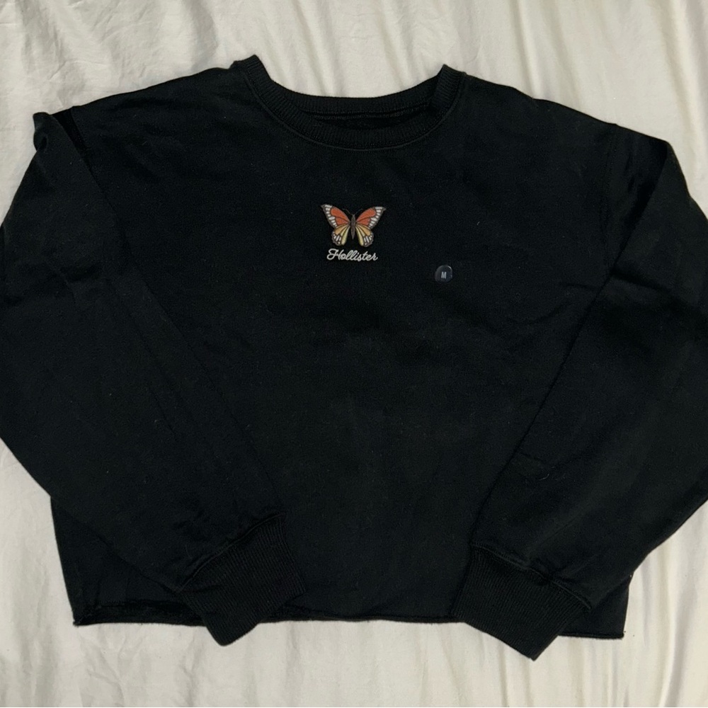 Crop Boyfriend Crewneck Sweatshirt